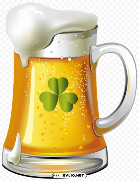 st patricks day beer PNG Graphic Isolated on Clear Background Detail