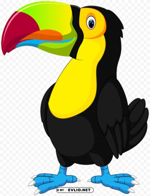 toucan cartoon Transparent Background PNG Isolated Illustration