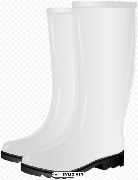 white rubber boots Transparent graphics