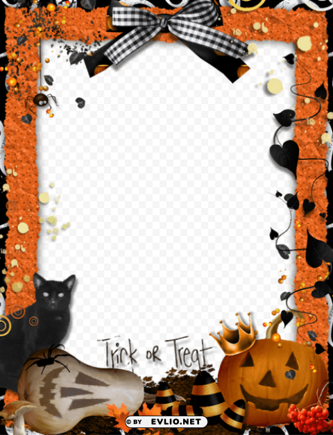 halloween orangeframe PNG with no background diverse variety