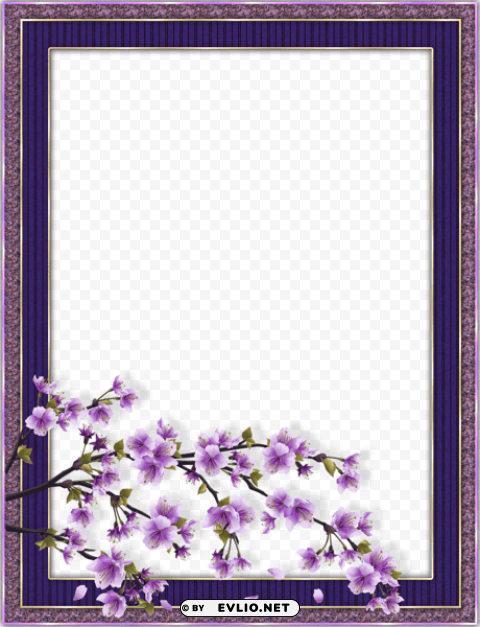 purple flower frame High-quality transparent PNG images comprehensive set
