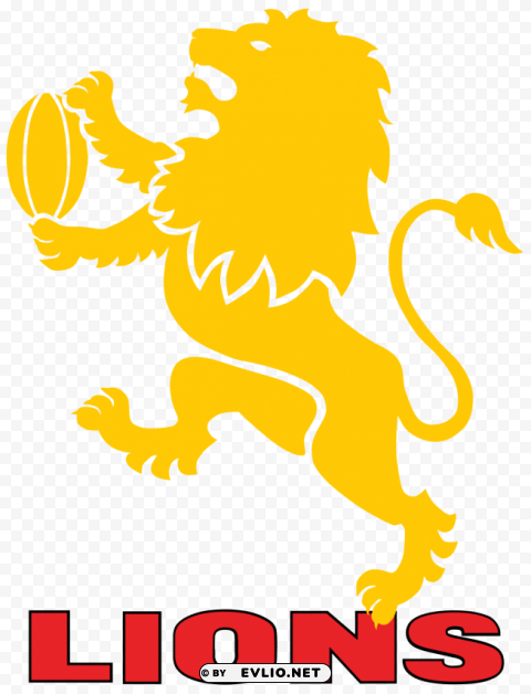 Golden Lions Rugby Logo Transparent Background PNG Isolation