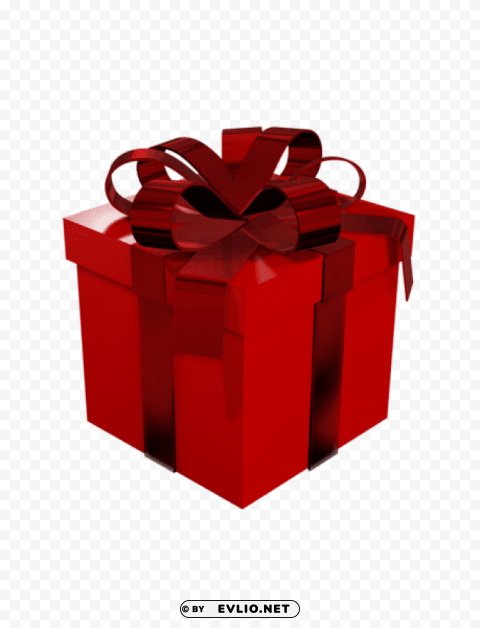 large red gift box HighQuality Transparent PNG Object Isolation