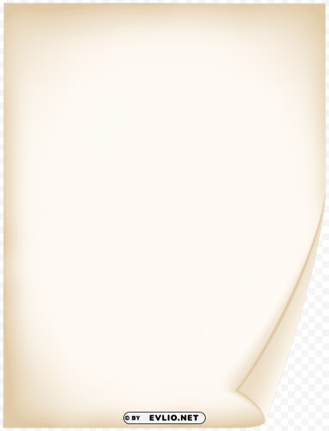 old paper page Isolated Object with Transparency in PNG clipart png photo - 74021692
