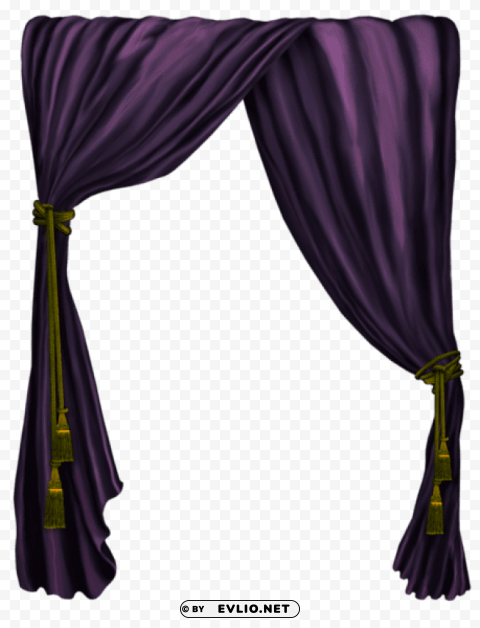 purple curtain decorpicture PNG Isolated Object with Clarity