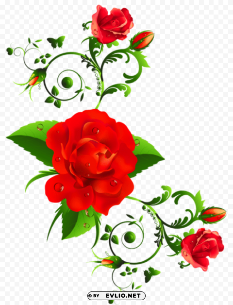 red roses decor Free download PNG with alpha channel extensive images