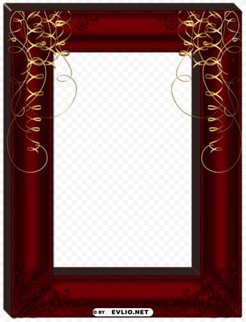  dark red frame HighResolution Transparent PNG Isolated Graphic