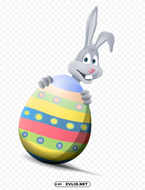transparent easter bunny with eggpicture Isolated Item on HighQuality PNG