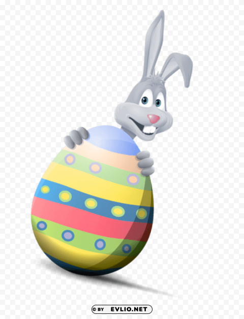 Transparent Easter Bunny With Eggpicture Isolated Item On HighQuality PNG