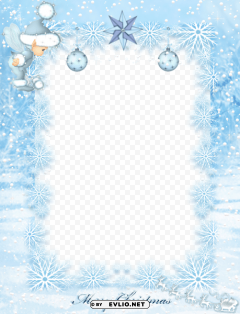  kids christmas ice elfframe PNG with transparent background free