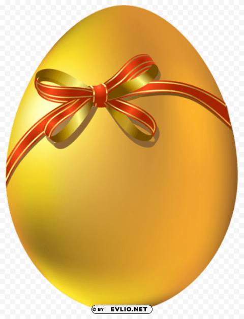 gold easter egg with red bow PNG images with clear alpha channel broad assortment