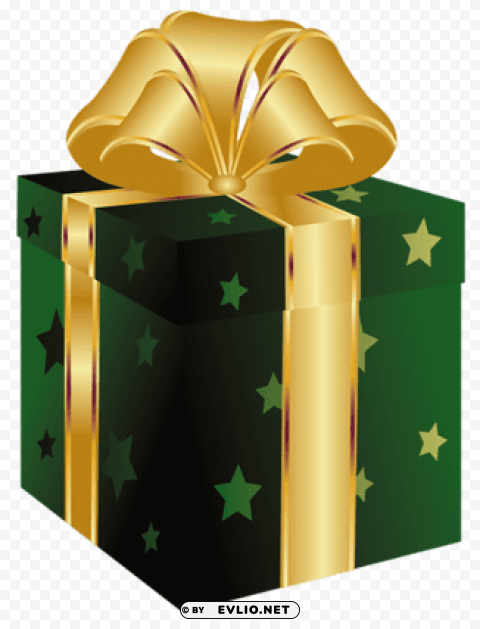 green with gold bow HighResolution Isolated PNG with Transparency clipart png photo - 267ef623