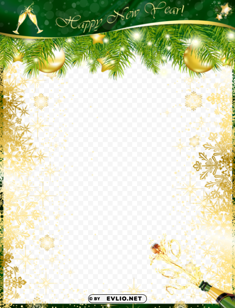 Happy New Year Frame PNG Transparent Images For Printing