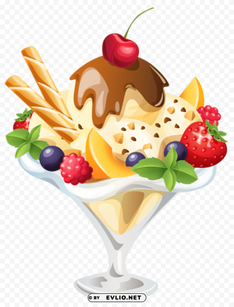 ice cream sundae Isolated Item on HighQuality PNG