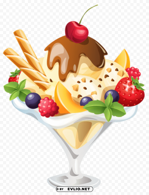 Ice Cream Sundae Isolated Item On HighQuality PNG