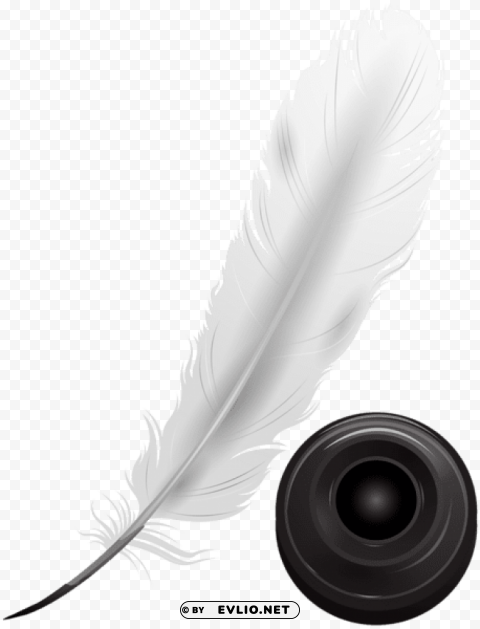 Quill And Ink Pot Isolated Subject With Clear PNG Background