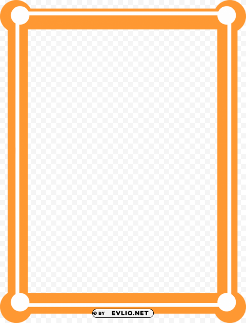 Orange Border Frame PNG Images With Transparent Overlay