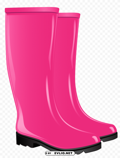 pink rubber boots PNG images with transparent layer