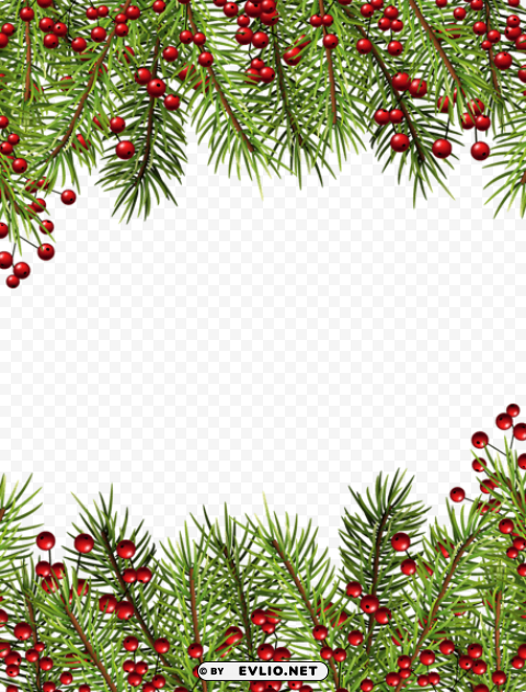 christmas holly transparent border frame PNG images with alpha transparency layer