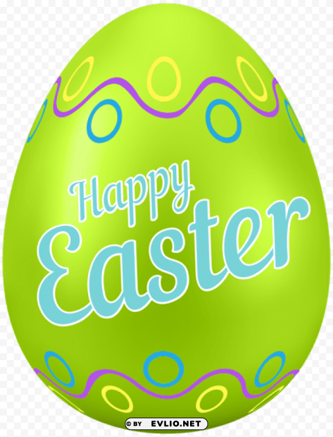 happy easter egg green Transparent PNG image free
