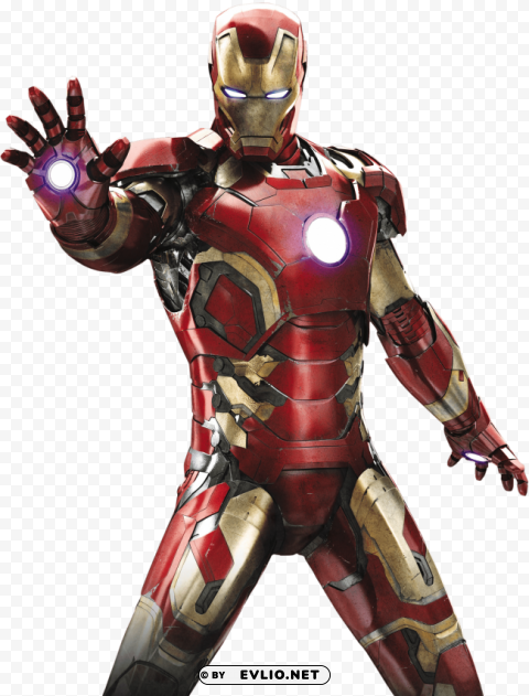 iron man standing PNG Image Isolated with Transparency