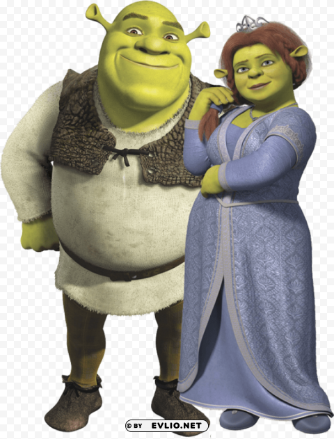 shrek and fiona Isolated Object with Transparency in PNG