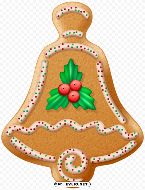 christmas cookie bell PNG transparent graphics for download