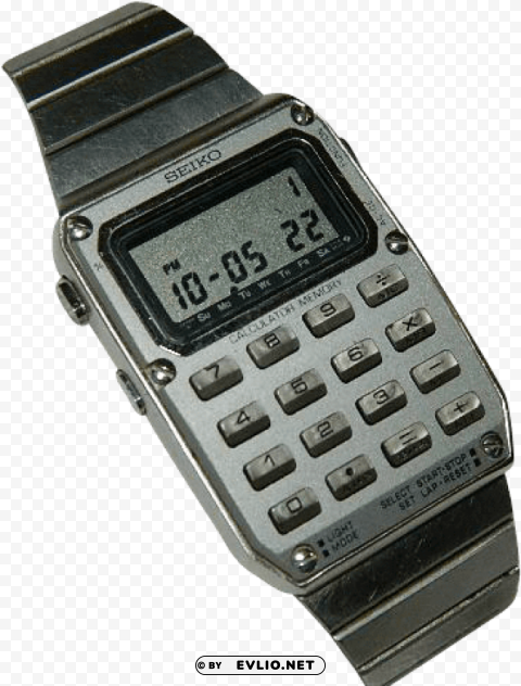 vintage seiko calculator watch fresh battery PNG transparent backgrounds