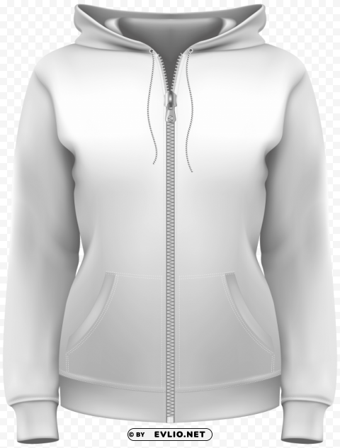 white hoodie PNG Image Isolated with Transparent Clarity