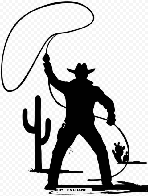 cowboyblack and white PNG with transparent overlay