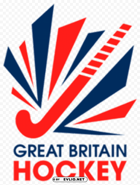 great britain field hockey logo Isolated Element on Transparent PNG