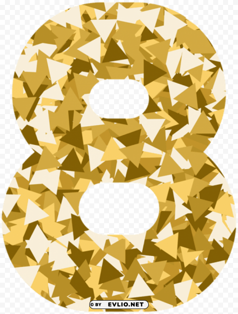 mosaic style number eight PNG files with transparent elements wide collection