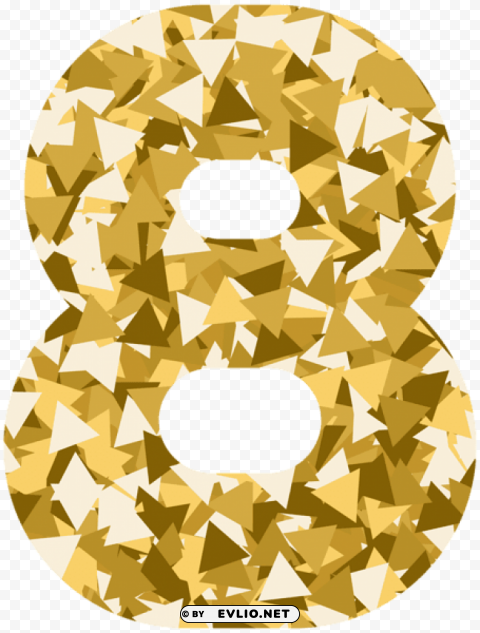 Mosaic Style Number Eight PNG Files With Transparent Elements Wide Collection