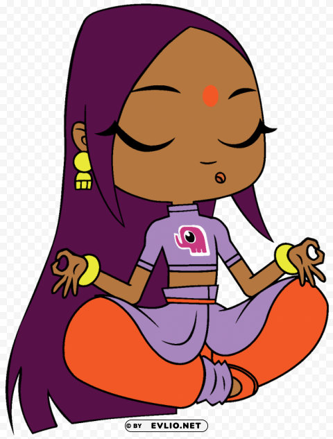 sally bollywood meditating Transparent PNG art clipart png photo - 4b653a4e