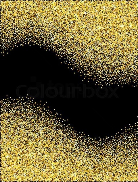 Black And Gold Glitter Background Texture PNG Image With Isolated Graphic