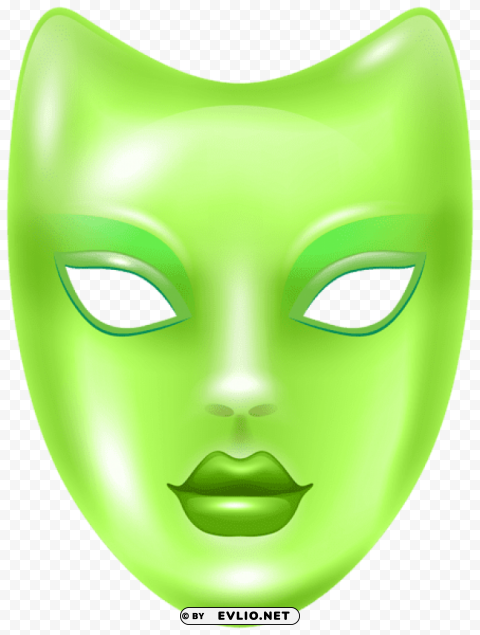 carnival face mask green Transparent PNG image free