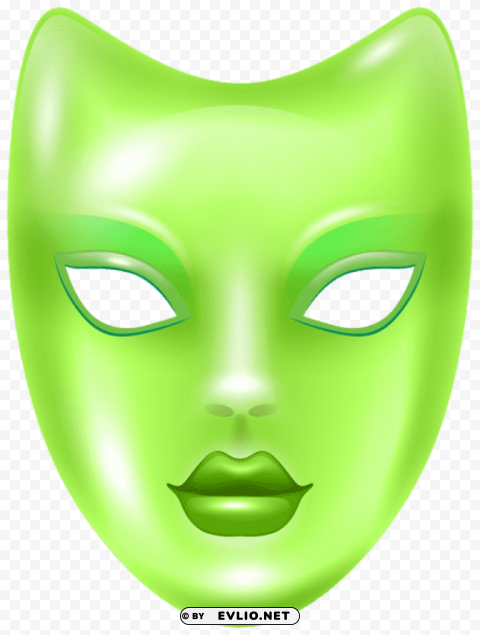 carnival face mask green Transparent PNG image free clipart png photo - 7de11e1d