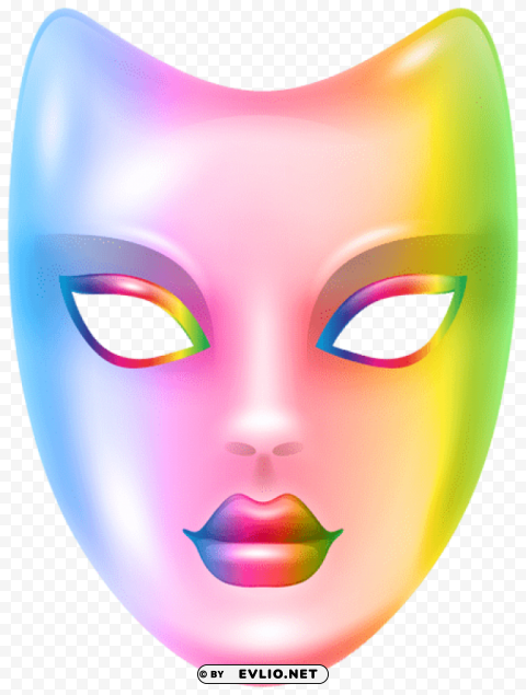 Carnival Face Mask Rainbow Transparent PNG Illustrations