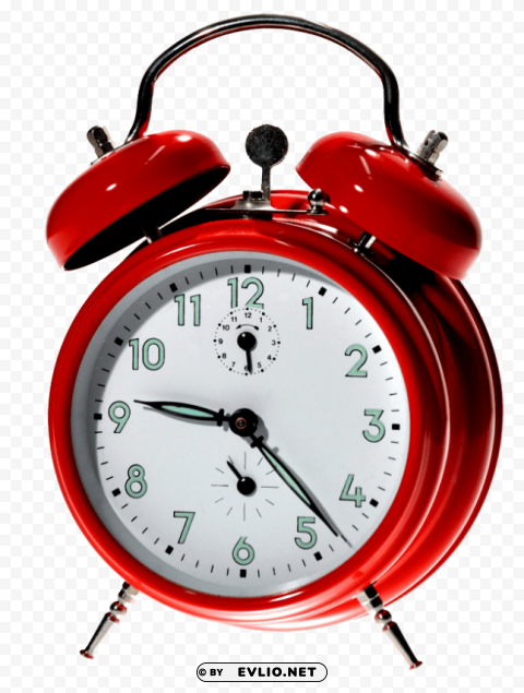 Red Alarm Clock PNG Format