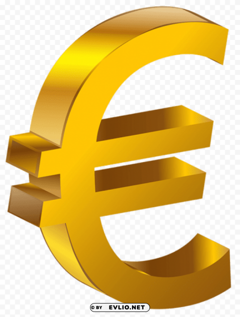 transparent gold euro PNG Image with Isolated Subject