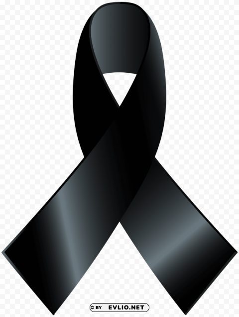 black awareness ribbon PNG Graphic with Isolated Design