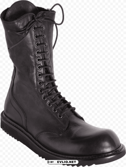 black leather casual boot Transparent PNG images wide assortment