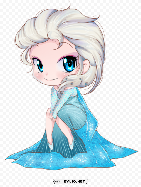 frozen chibi PNG graphics with clear alpha channel selection