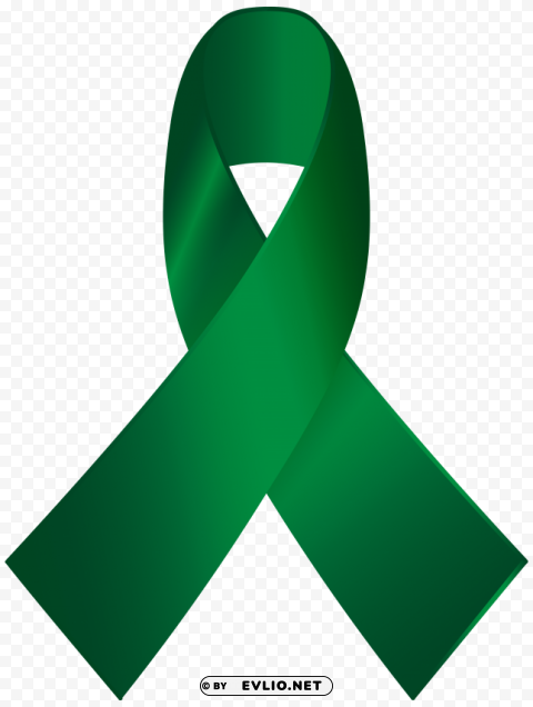 green awareness ribbon PNG Graphic with Transparent Background Isolation