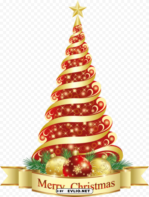 merry christmas red tree PNG images no background