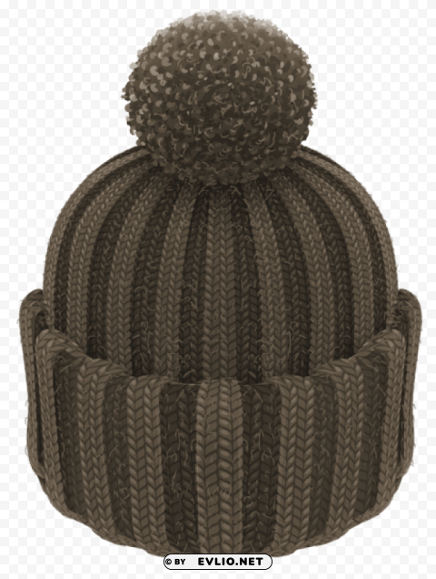 pom pom beanie hat Isolated Subject with Clear PNG Background