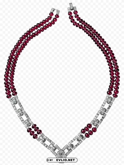 red and white necklace HighQuality Transparent PNG Element