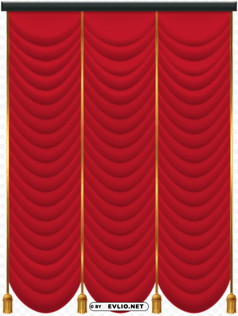 red curtain transparent PNG for online use