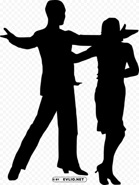 couple dancing silhouette PNG for social media