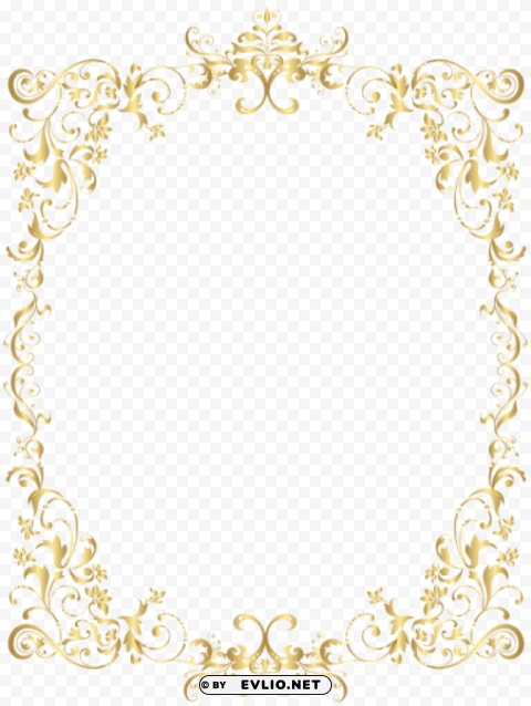 border gold decorative frame PNG pictures without background clipart png photo - fdfc1039